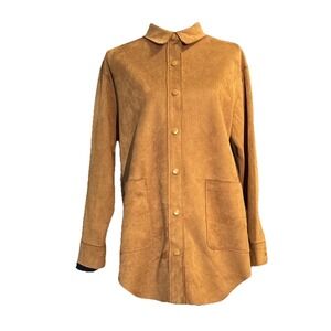 Women's Trending Faux Suede Cinnamon Brown Jacket Western Style Size‎ Small